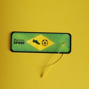 Marque-page vert & jaune "Passion Sport"
