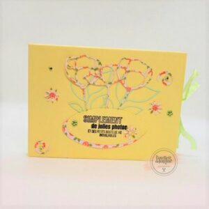 Album photos étoile artisanal printanier jaune et vert pastel