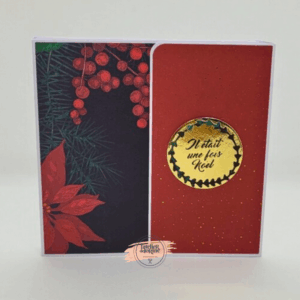 Couverture aimantée rouge et dorée de l’album Il était une fois Noël