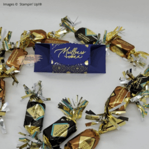 Lingot bleu nuit doré Meilleurs Vœux – vue de face