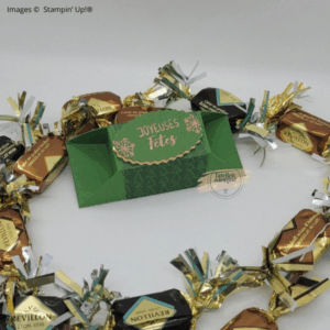 Lingot d’or Sapin Vert & Cuivre Joyeuses Fêtes – vue de face