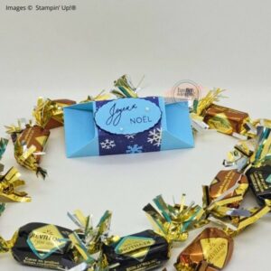 lingot Flocons de Noël bleu givré fait main