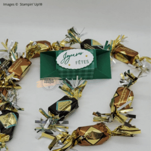 Lingot d’or vert sapin – Joyeuses Fêtes, vue de face