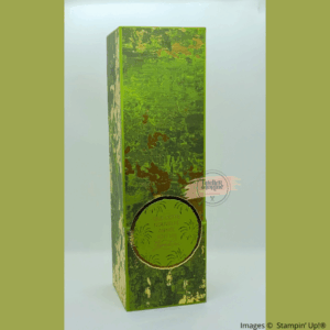 coffret bouteille Vert Olive et Or – grande boîte cadeau pour vin ou champagne 75 cL